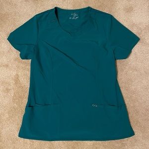 Infinity by Cherokee Scrub Top, Forest Green, Large